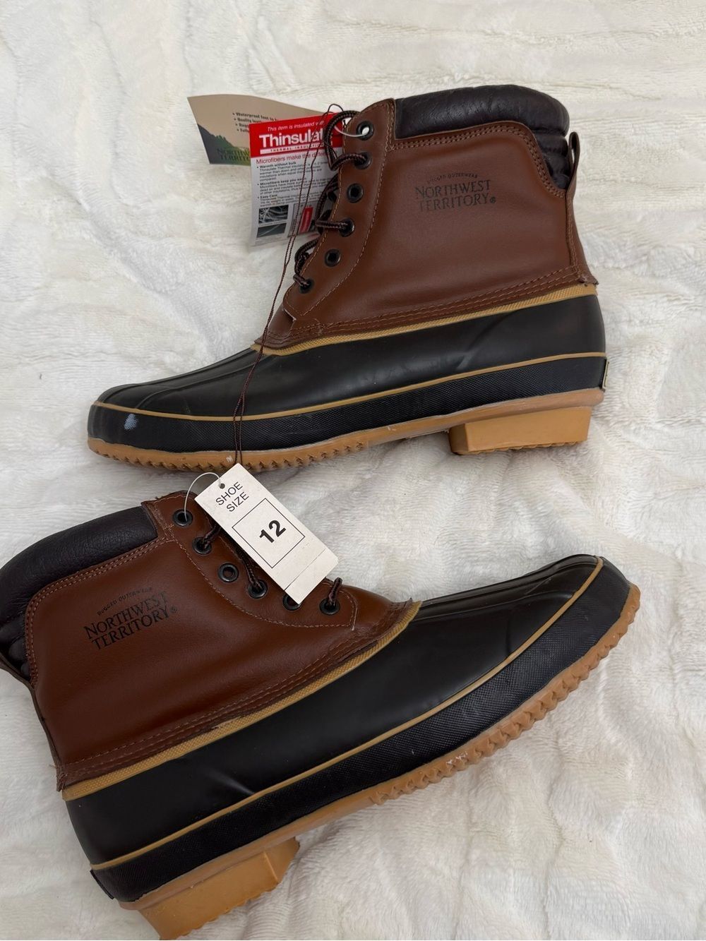 Northwest Territory Brown & Black Waterproof Insulated Duck Boots
